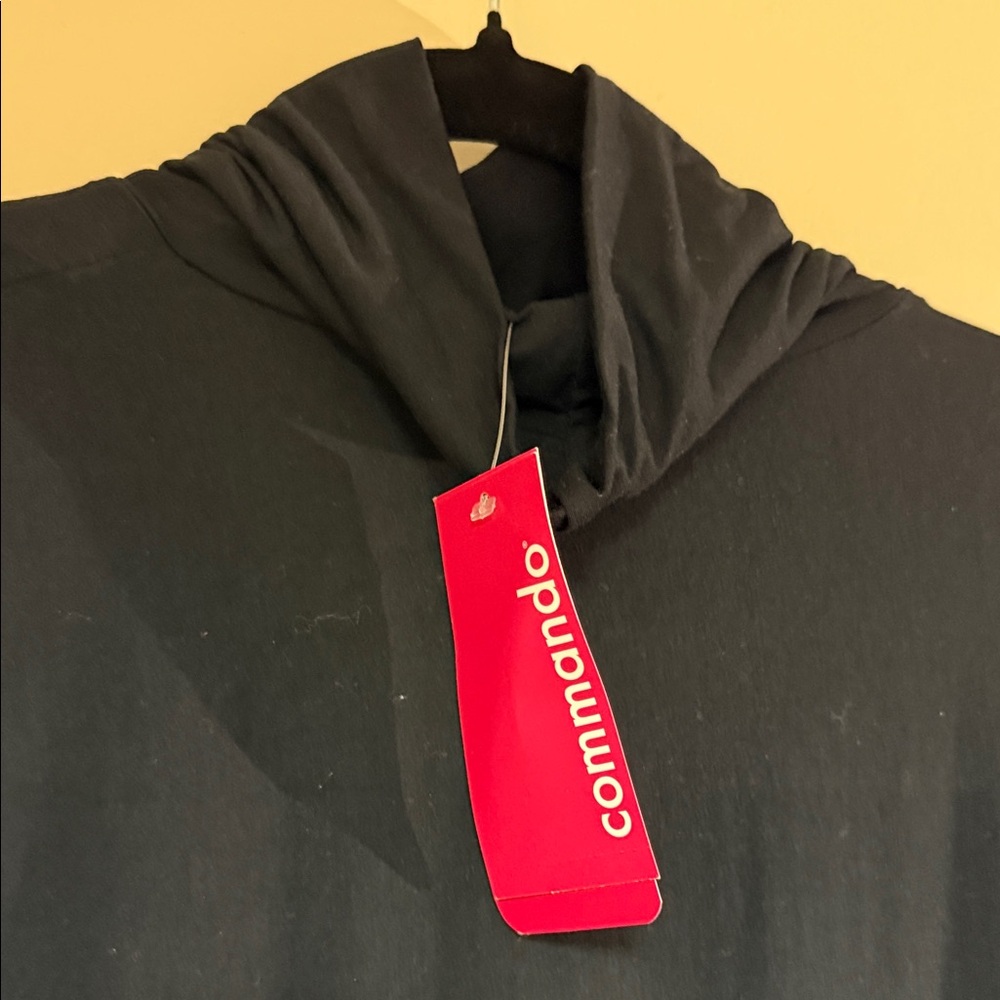 Commando Black Cowl Neck Top - Picture 2 of 2